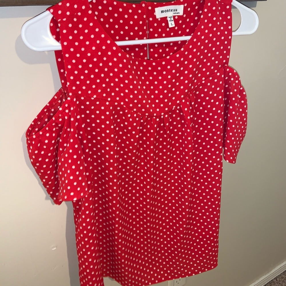 Red Polka Dot Top